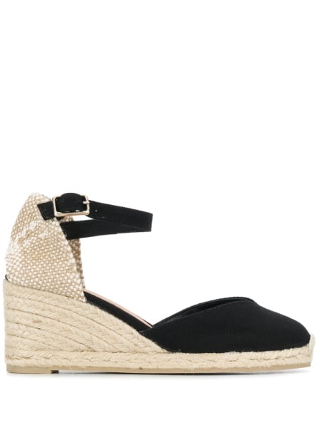 Espadrile CASTAÑER negre din material textil