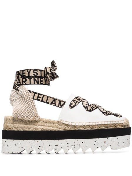 Espadrile Stella McCartney albe din bumbac