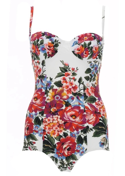 Floral Print One Piece Swimsuit