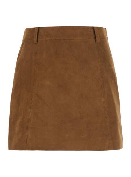 Fusta ALTER SUEDE MINI SKIRT with polyester details and brown color for women