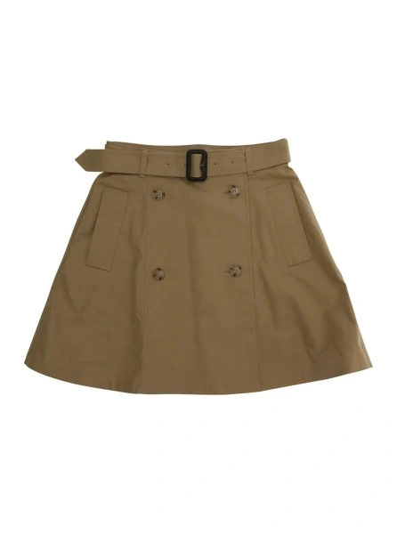 Fusta Burberry Kids bej din bumbac