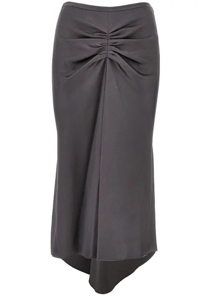 Fusta Crepe back satin midi skirt