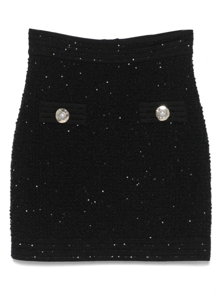 Fusta cu talie inalta Balmain neagra