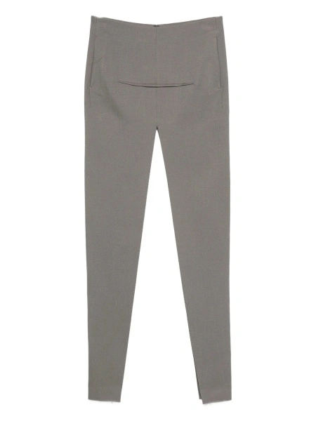 Fusta cu talie inalta Rick Owens gri din lana