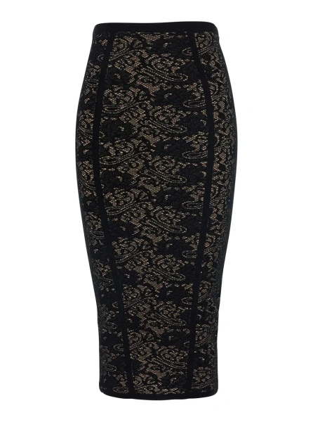 Fusta Elisabetta Franchi neagra din vascoza