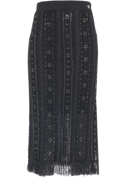 Fuste Midi skirt with rhinestone application