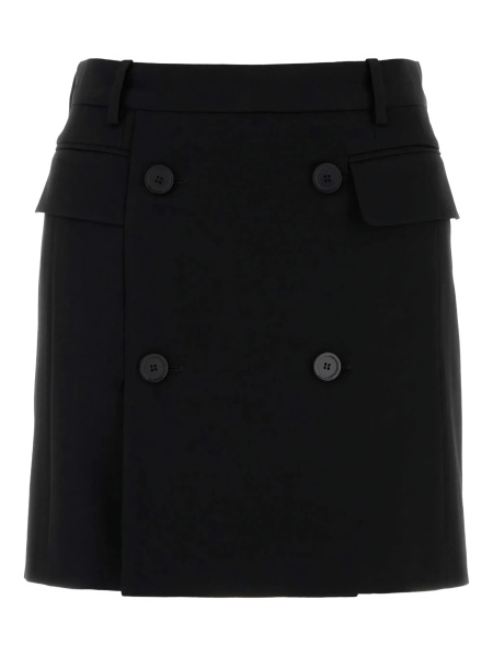 Fuste Viscose and wool twill miniskirt