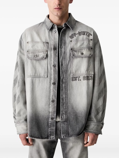 Geaca de blugi Off-White gri