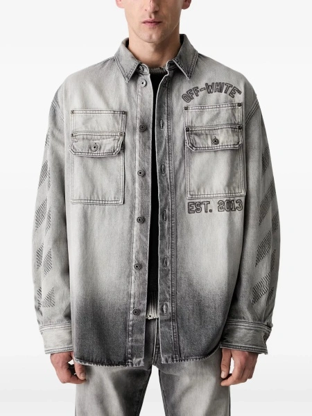 Geaca de blugi Off-White gri