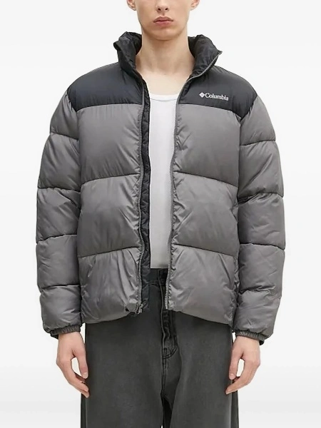 Geaca de iarna Columbia gri din polyester