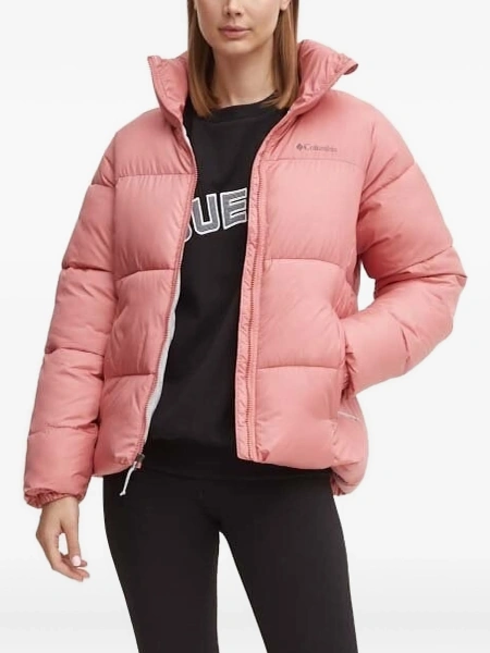 Geaca de iarna Columbia roz din polyester