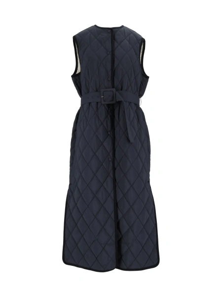 Geaca de Iarna DIAMOND QUILTED NYLON LONG VEST WITH SELF BELT