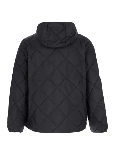 Geaca de Iarna Down jacket with high collar and long sleeves in black Tech Fabric for men