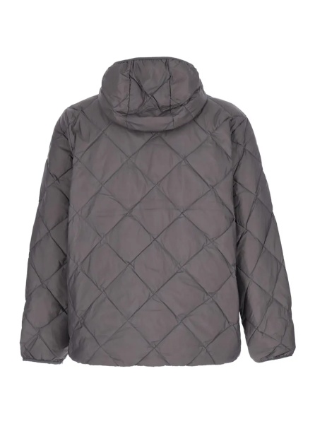 Geaca de Iarna Down jacket with high collar and long sleeves in gray tech fabric unisex