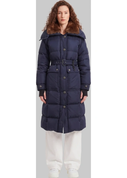 Geaca de Iarna Gelissette Long Down Jacket With Shearling