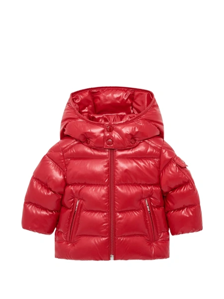 Geaca de iarna Moncler rosie din poliamida