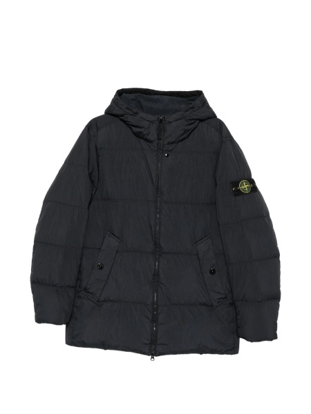 Geaca de iarna Stone Island neagra din poliamida