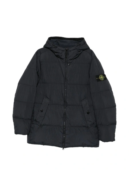 Geaca de iarna Stone Island neagra din poliamida