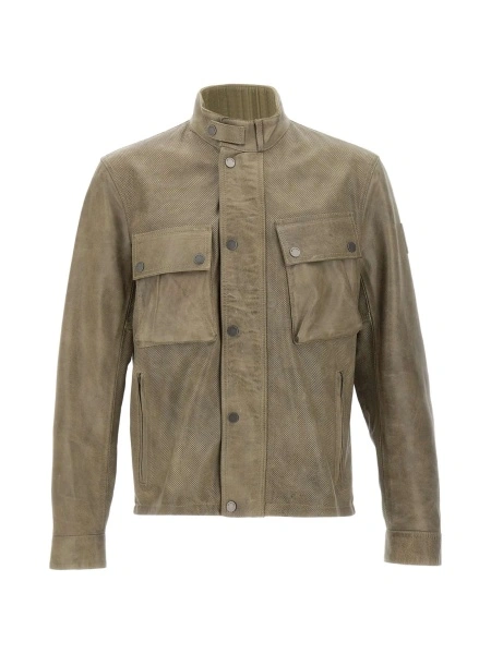 Geaca de piele Belstaff neutra din piele