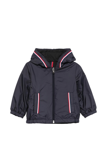 Geaca de ploaie Moncler albastra din poliamida si nylon