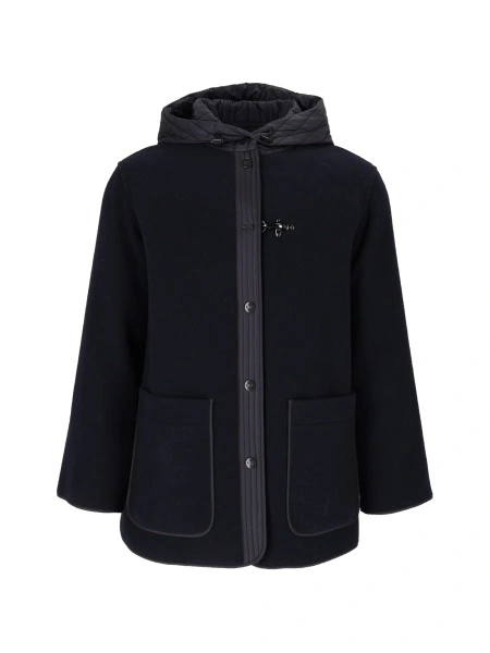 Geaca Oversize Fay albastra din polyester si poliamida