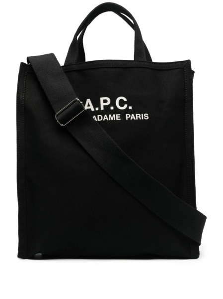 Geanta de mana A.P.C. neagra din bumbac