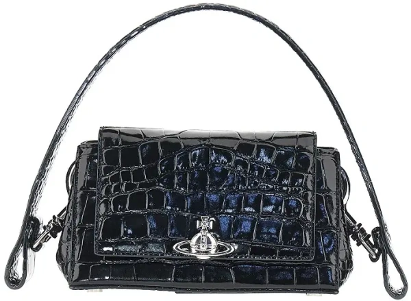 Geanta de mana Croco-embossed leather small 'Hazel' bag