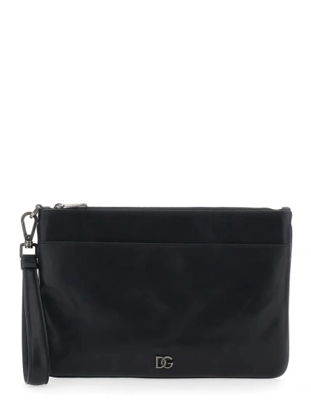 Geanta de mana Dolce & Gabbana neagra din piele