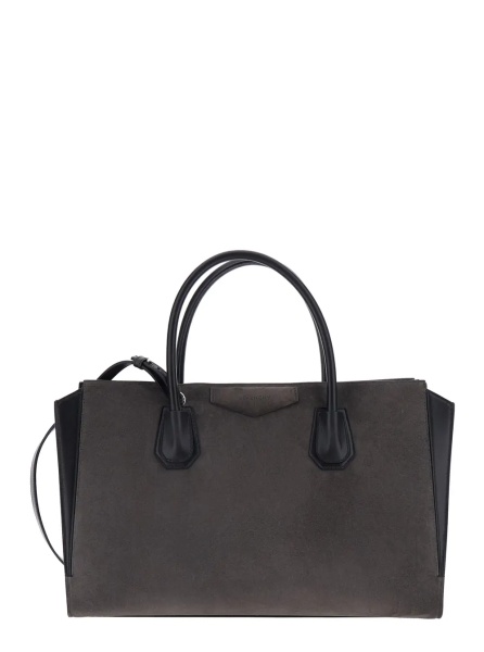 Geanta de mana Handbag 'Antigona' with Gray Leather Handles for Women