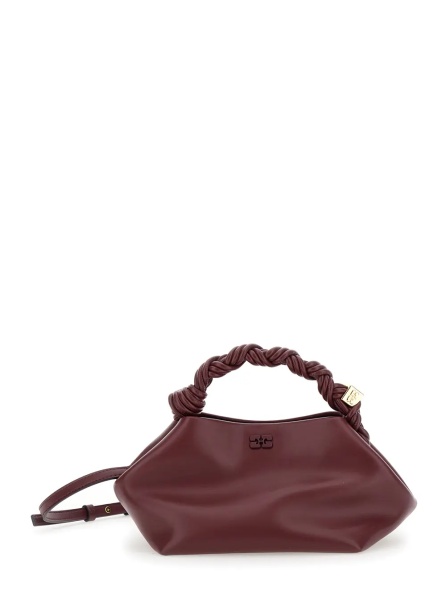 Geanta de mana Handbag 'Bou Piccola' with Butterfly Logo and Woven Leather Handle Bordeaux Woman