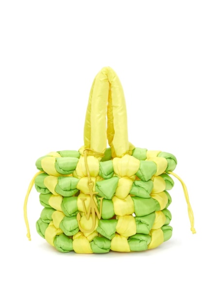 Geanta de mana JW Anderson verde din poliamida