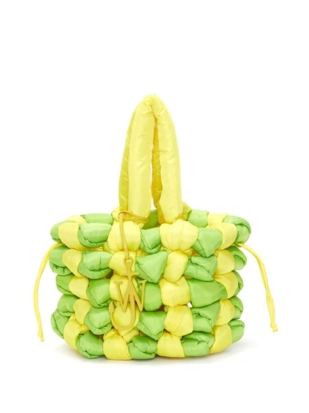 Geanta de mana JW Anderson verde din poliamida