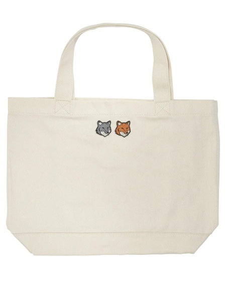 Geanta de mana MAISON KITSUNÉ "Double Fox Head" Large Handbag