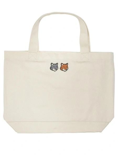 Geanta de mana MAISON KITSUNÉ "Double Fox Head" Large Handbag