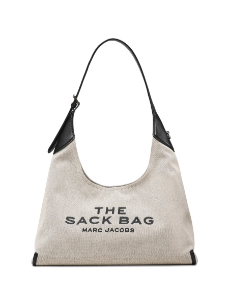 Geanta de mana Marc Jacobs neutra din bumbac si piele