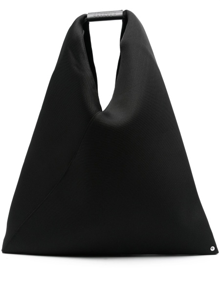 Geanta de mana MM6 Maison Margiela neagra din piele si polyester