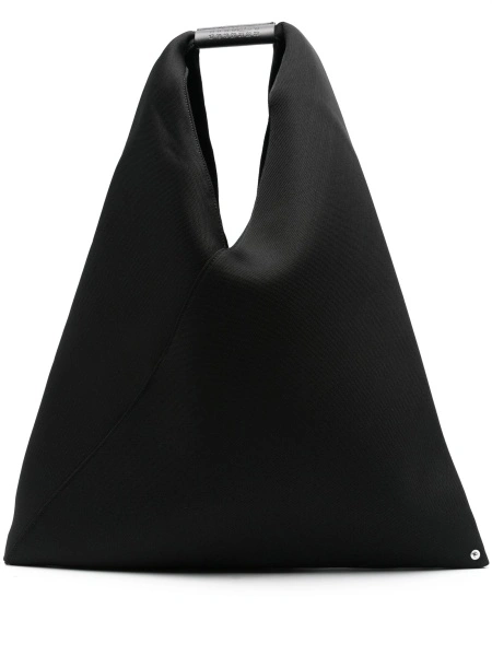 Geanta de mana MM6 Maison Margiela neagra din piele si polyester