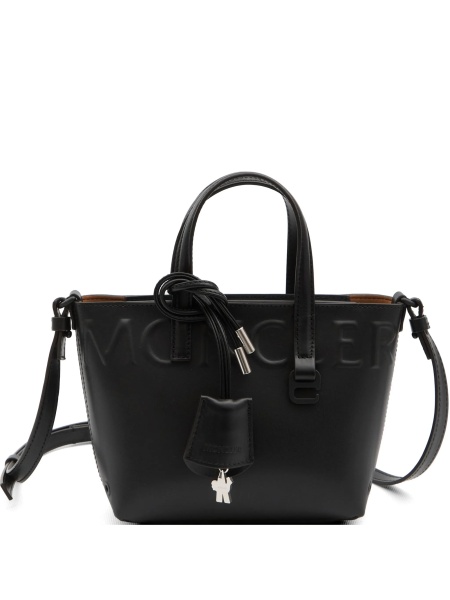 Geanta de mana Moncler neagra din piele
