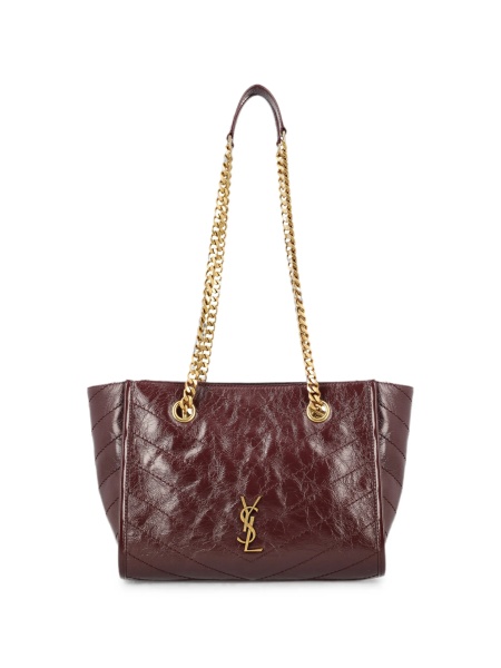 Geanta de mana Saint Laurent rosie din piele