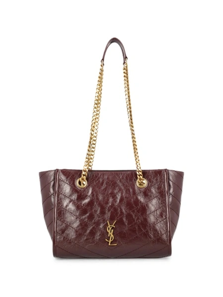 Geanta de mana Saint Laurent rosie din piele