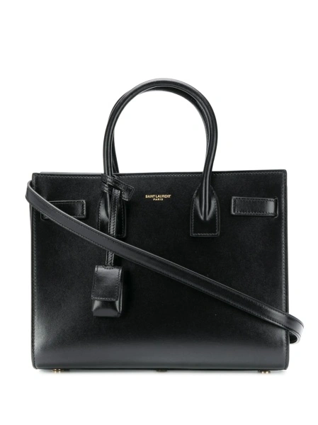 Geanta de mana Saint Laurent Sac De Jour neagra din piele