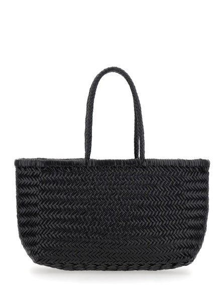 Geanta de mana Shopper bag 'Bamboo Triple Jump' with two handles and black leather for women