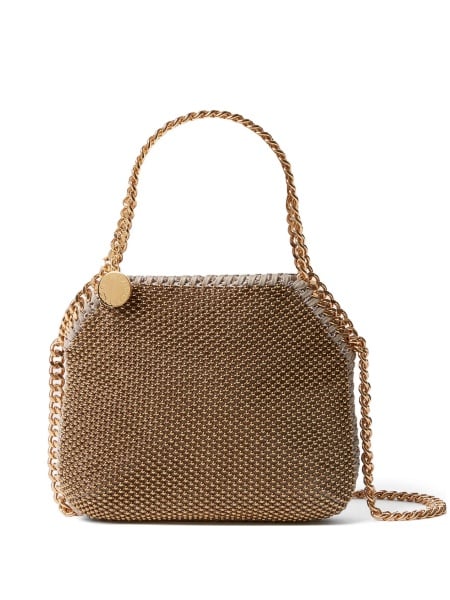 Geanta de mana Stella McCartney falabella aurie din polyester