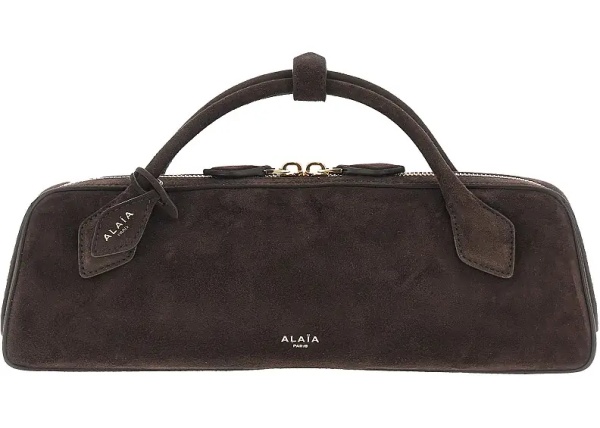 Geanta de mana Suede leather 'Le Teckel' clutch