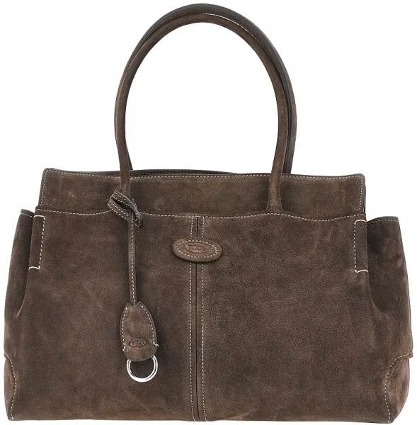 Geanta de mana Suede leather medium shopping bag