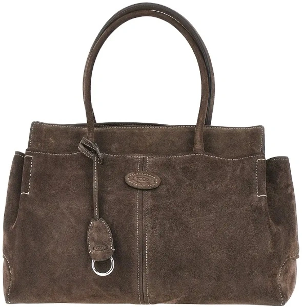 Geanta de mana Suede leather medium shopping bag