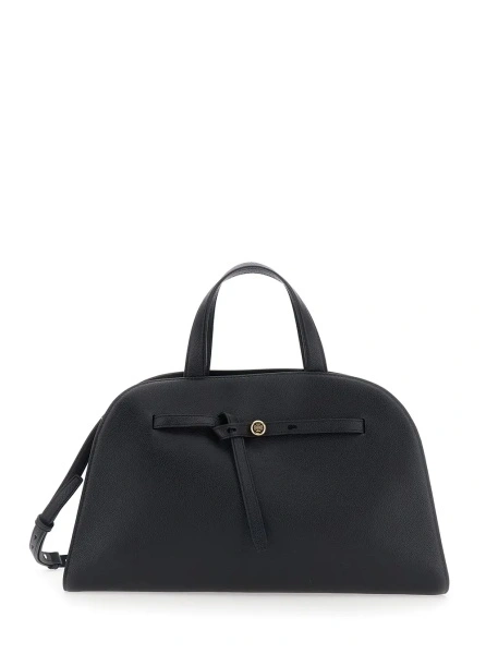 Geanta de mana Tory Burch neagra din piele 'Romy'