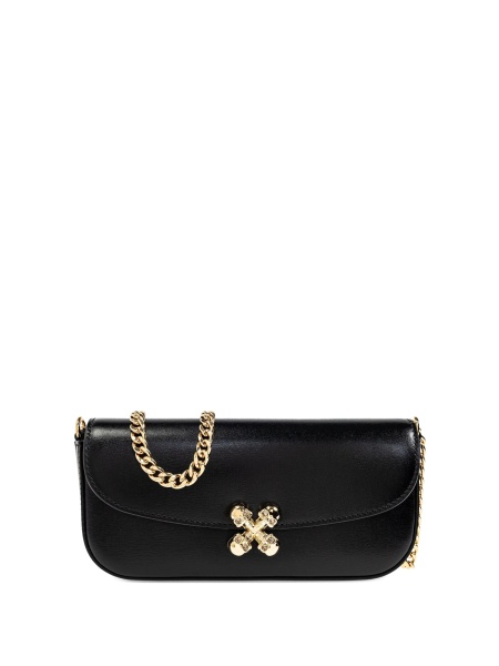 Geanta de umar Alexander McQueen neagra din piele