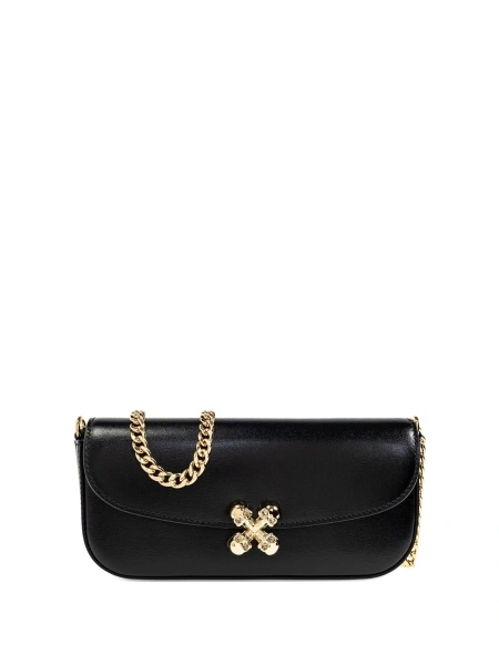 Geanta de umar Alexander McQueen neagra din piele