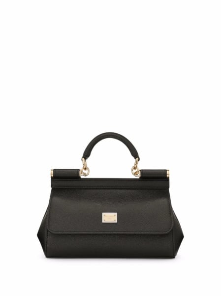 Geanta de umar Dolce & Gabbana Sicily neagra din piele